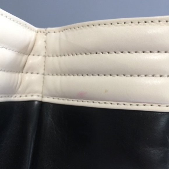 Guaranteed Authentic CHANEL Original Clasp Boy Tote Black Cream Leather $3500 - Picture 10 of 10